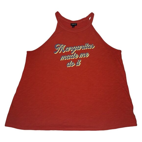 Torrid Women's Margaritas Made Me Do It Tank Top Orange Size 1 Sleeveless 1X - Picture 1 of 7